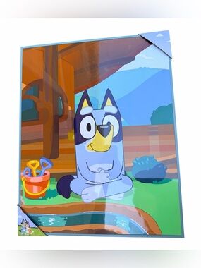 Bluey Framed Wall Art Decor for Kids Room – Large Character Print